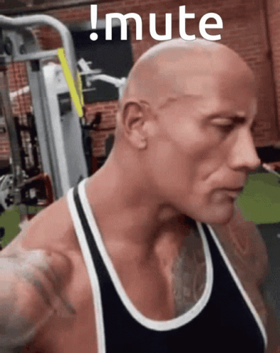 Bald Man In Gym With Mute Face GIF