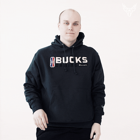 Bald Man In Hoodie Smile And Wave GIF