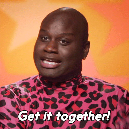 Bald Man in Leopard Print Shirt Says Get It Together