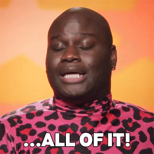 Bald Man In Pink Leopard Shirt Saying All Of It GIF