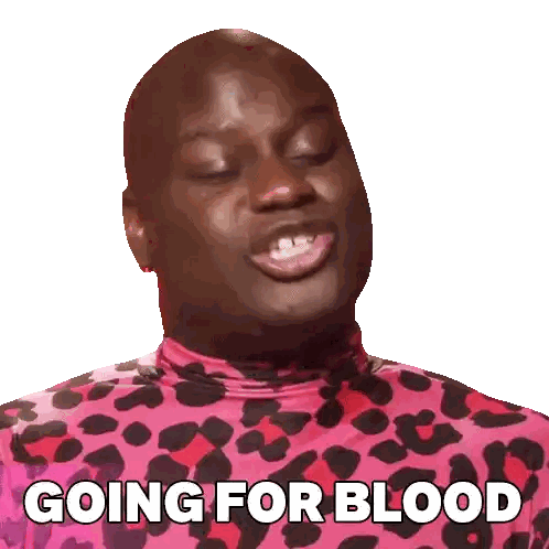 Bald Man In Pink Leopard Shirt Says Going For Blood