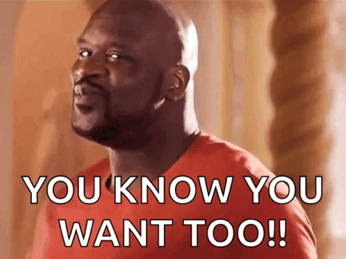 Bald Man In Red Shirt Saying You Know You Want Too GIF