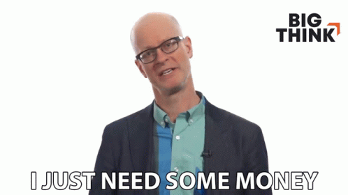 Bald Man in Suit and Glasses Says I Just Need Some Money