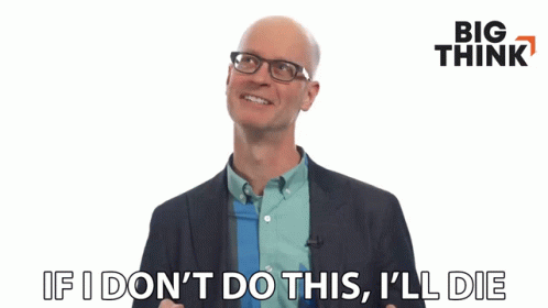 Bald Man in Suit and Glasses Says If I Don't Do This I'll Die