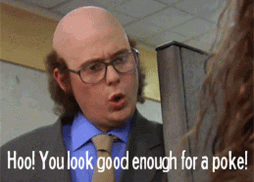 Bald Man In Suit And Tie Talking To Woman GIF