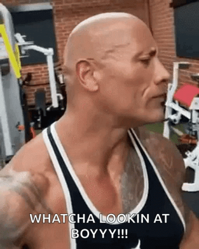 Bald Man in Tank Top Says Whatcha Lookin At