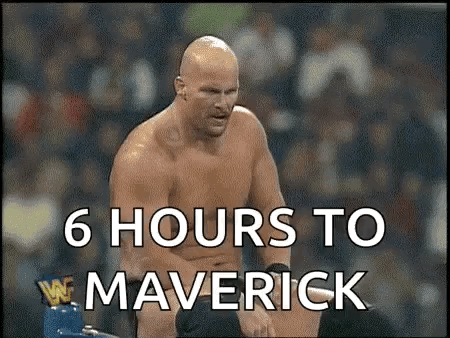 Bald Man Kneeling In Wrestling Ring 6 Hours To Maverick GIF