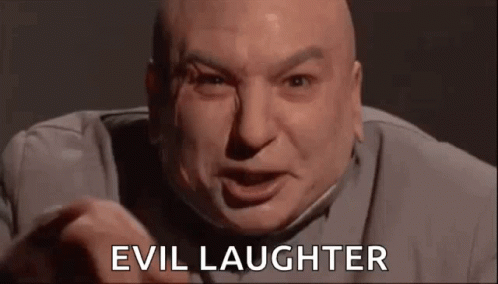 Bald Man Pointing Evil Laughter