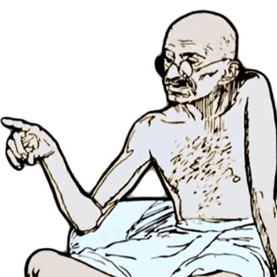 Bald Man Pointing Finger