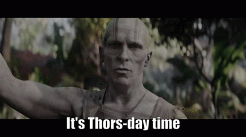 Bald Man Saying It's Thors-Day Time
