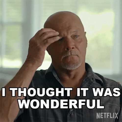 Bald Man Scratching Head Saying Netflix