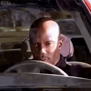 Bald Man Sitting In Car Driver's Seat GIF