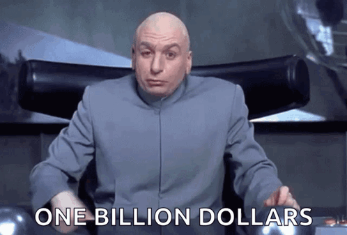 Bald Man Sitting In Chair Saying One Billion Dollars GIF