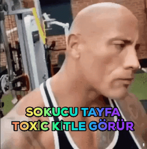 Bald Man Sitting in Gym Sokucu Tayfa Toxic Kitle Gorur