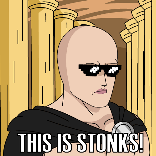 Bald Man Sunglasses This Is Stonks