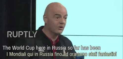 Bald Man Talking About World Cup Russia