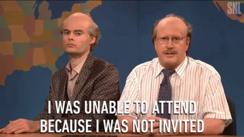 Bald Man Unable Attend Invitation GIF