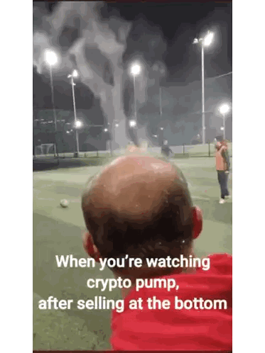 Bald Man Watching Crypto Pump