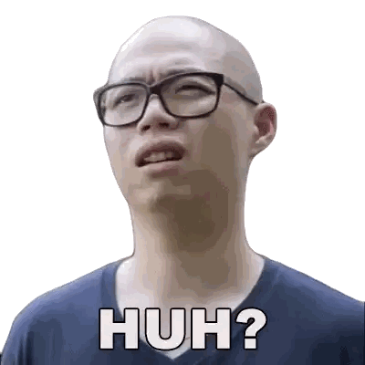 Bald Man Wearing Glasses Making Funny Face Huh