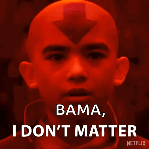 Bald Man With Arrow On Forehead Says Bama I Don't Matter GIF