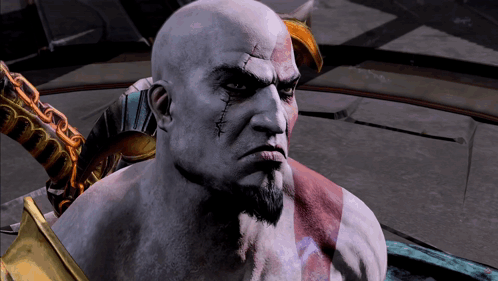 Bald Man With Beard And Cross On Forehead GIF
