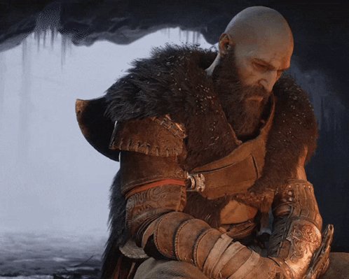 Bald Man with Beard and Fur Coat