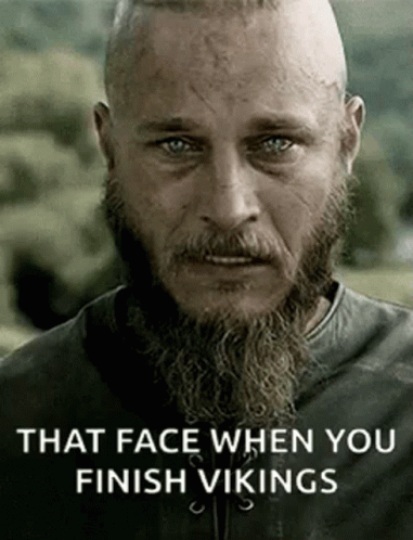 Bald Man With Beard, Forehead Tattoo Beside Pole GIF
