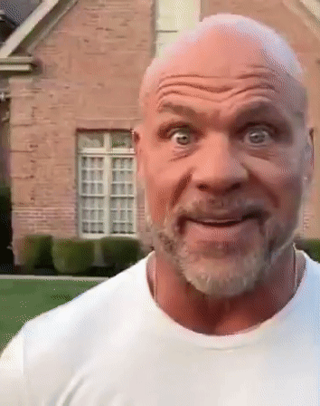 Bald Man With Beard Making Funny Face GIF