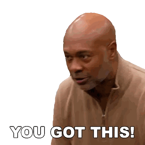 Bald Man with Beard Saying You Got This