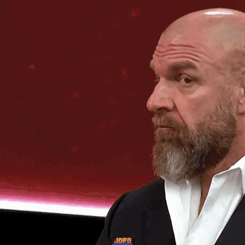 Bald Man With Beard Wearing Jofo Jacket GIF