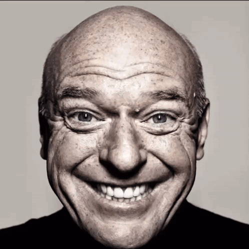 Bald Man With Freckles Smiling GIF