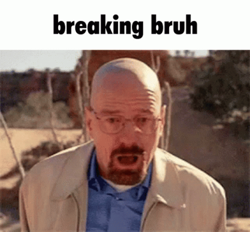 Bald Man With Glasses And Beard Breaking Bruh GIF