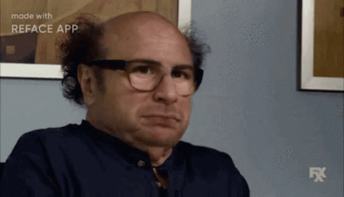 Bald Man With Glasses Making Funny Face GIF