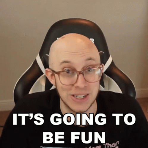 Bald Man With Glasses Saying It's Going to Be Fun