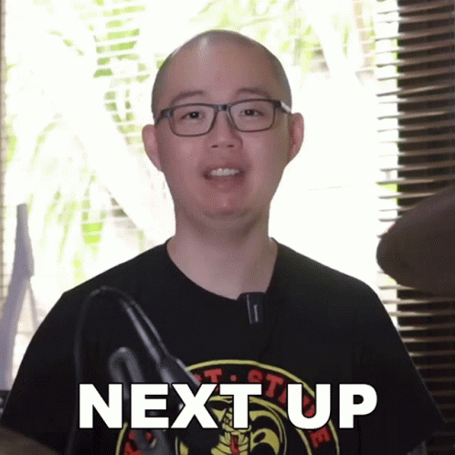 Bald Man With Glasses Says Next Up GIF