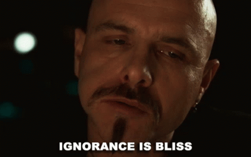 Bald Man With Mustache Ignorance Is Bliss