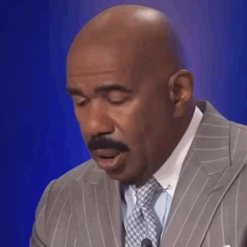 Bald Man With Mustache Making Funny Face GIF