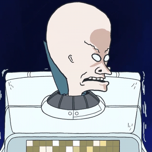 Bald Man with Neck Hole