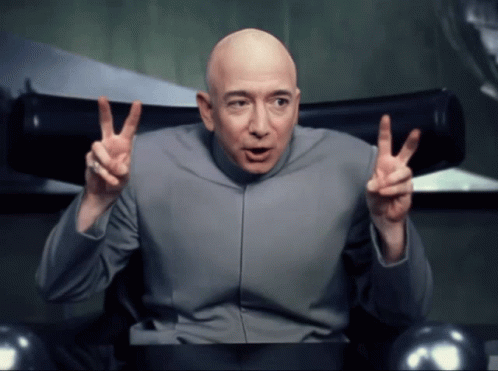Bald Man With Peace Sign Both Hands
