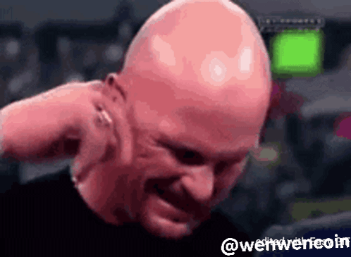 Bald Man With Pink Head Punched GIF