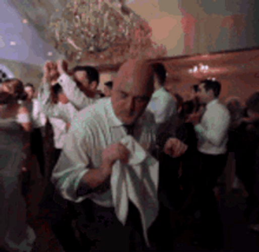 Bald Old Man Dancing Shaking Body GIF