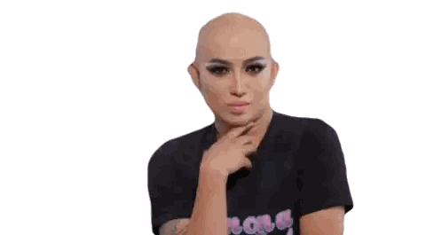 Bald Woman Laughing Removing Top