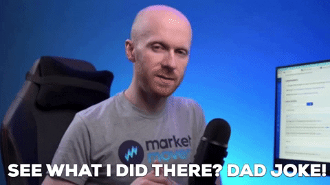 Bald Youtuber Saying Bad Dad Jokes GIF
