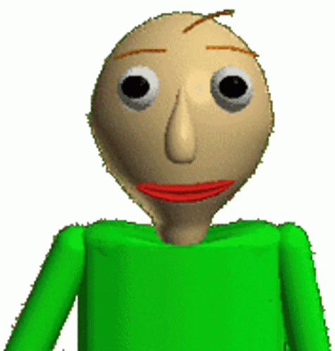 Baldi Basics With Moving Mouth GIF