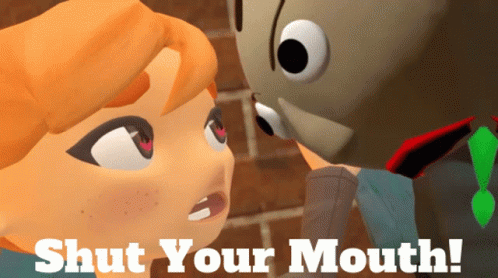 Baldi Shut Your Mouth GIF