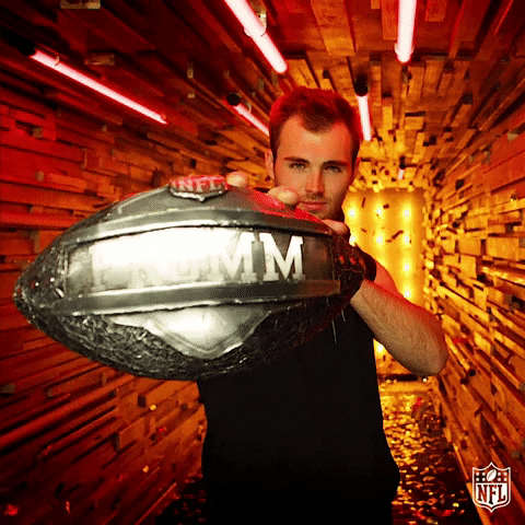 Ball Drop Silver Football Cocky Athlete GIF