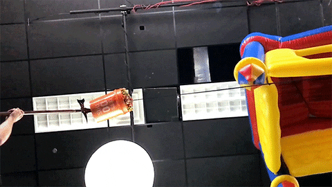 Ball Drop Super Dumb Bucket Flipped Over GIF