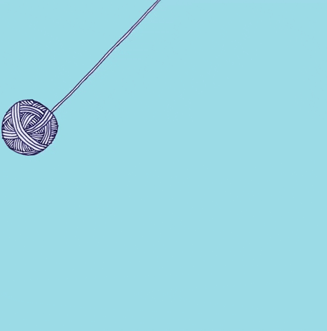 Ball Of Yarn As Pendulum GIF