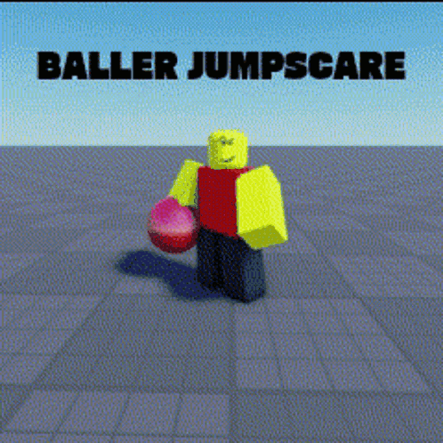 Baller Jumpscare Roblox Video Game GIF