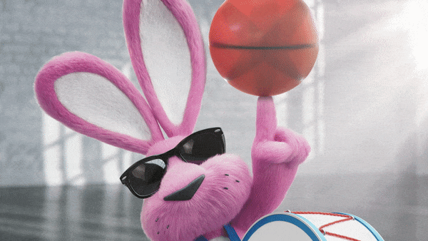 Baller Meme Energizer Bunny Spinning Ball On Finger GIF